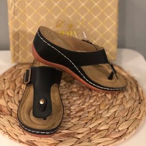 Lady Godiva Women’s Audrey Comfort Wedge Sandals